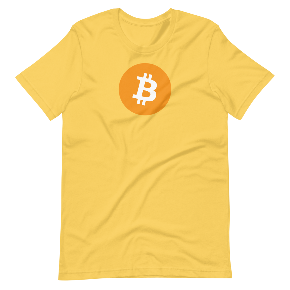 Bitcoin Orange and White Logo Unisex T-Shirt