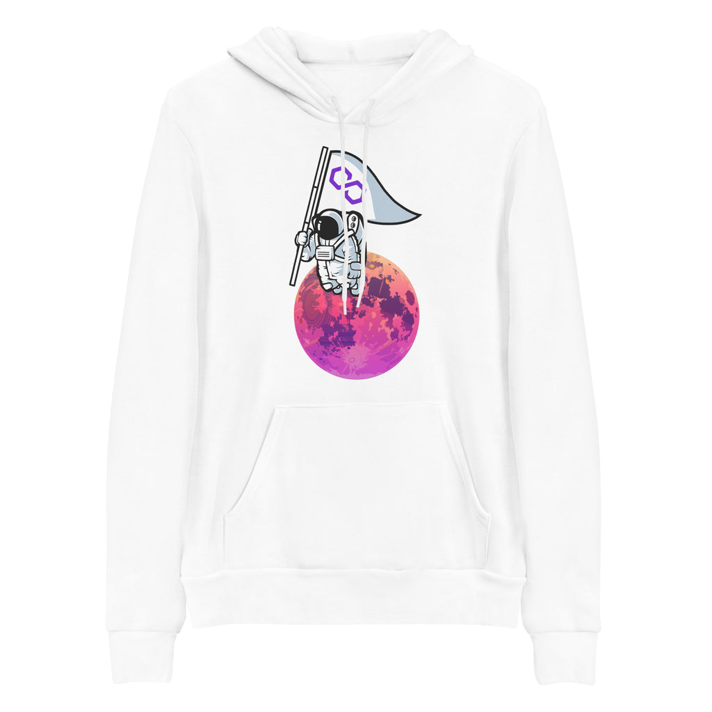 Astronaut with the Polygon Flag | Unisex hoodie