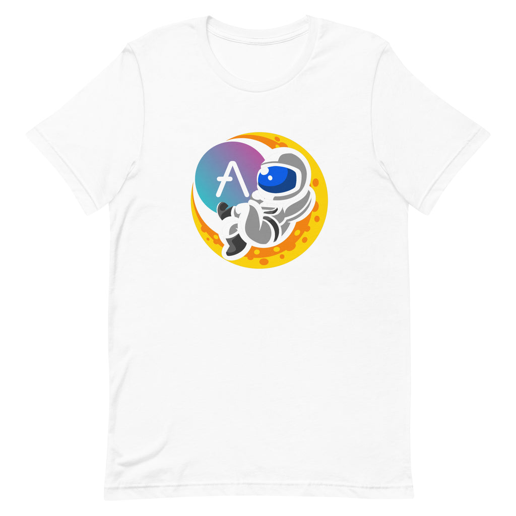 Astronaut Relaxing with Aave Crypto | Unisex t-shirt